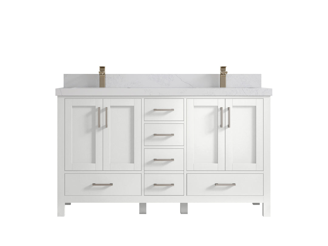 Malibu 60 in. W x 22 in. D Double Sink Bathroom Vanity