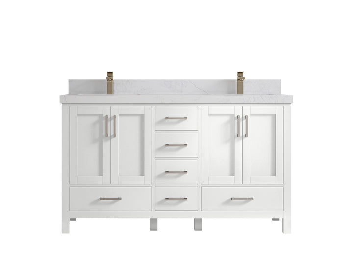 Malibu 60 in. W x 22 in. D Double Sink Bathroom Vanity - photo 1