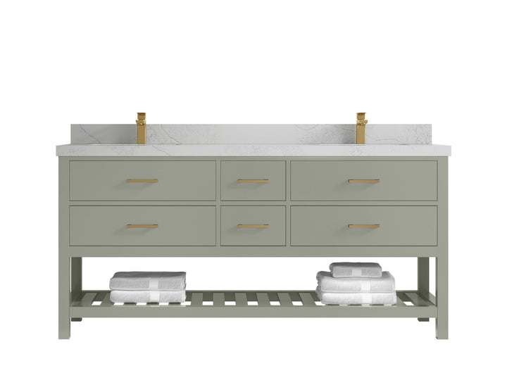 Parker 72 in. W x 22 in. D Double Sink Bathroom Vanity - photo 1