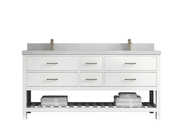 Parker 72 in. W x 22 in. D Double Sink Bathroom Vanity - photo 1