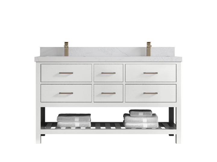Parker 60 in. W x 22 in. D Double Sink Bathroom Vanity - photo 1