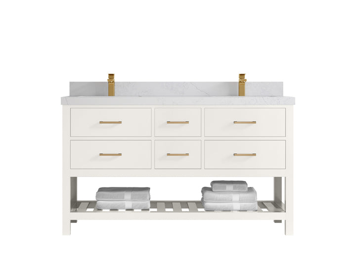 Parker 60 in. W x 22 in. D Double Sink Bathroom Vanity - photo 1