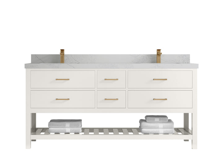 Parker 72 in. W x 22 in. D Double Sink Bathroom Vanity - photo 1
