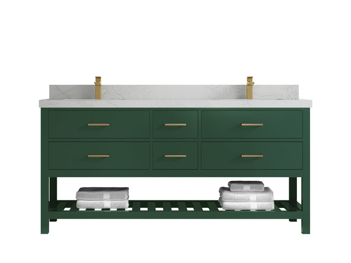 Parker 72 in. W x 22 in. D Double Sink Bathroom Vanity - photo 1