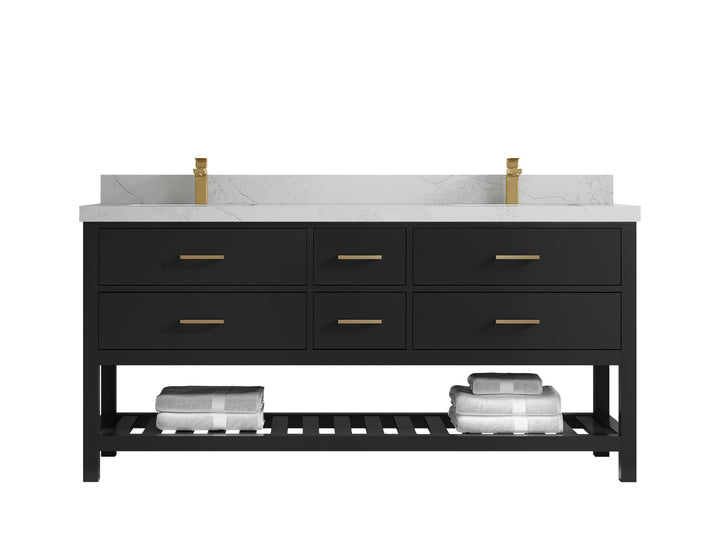 Parker 72 in. W x 22 in. D Double Sink Bathroom Vanity - photo 1