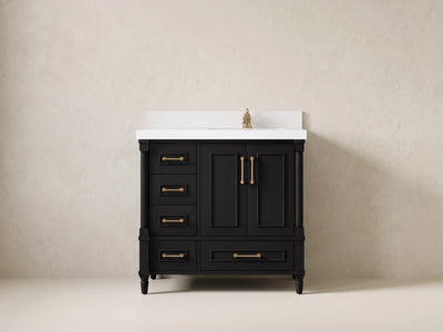 Aberdeen 36 in. W x 22 in. D Right Offset Sink Bathroom Vanity
