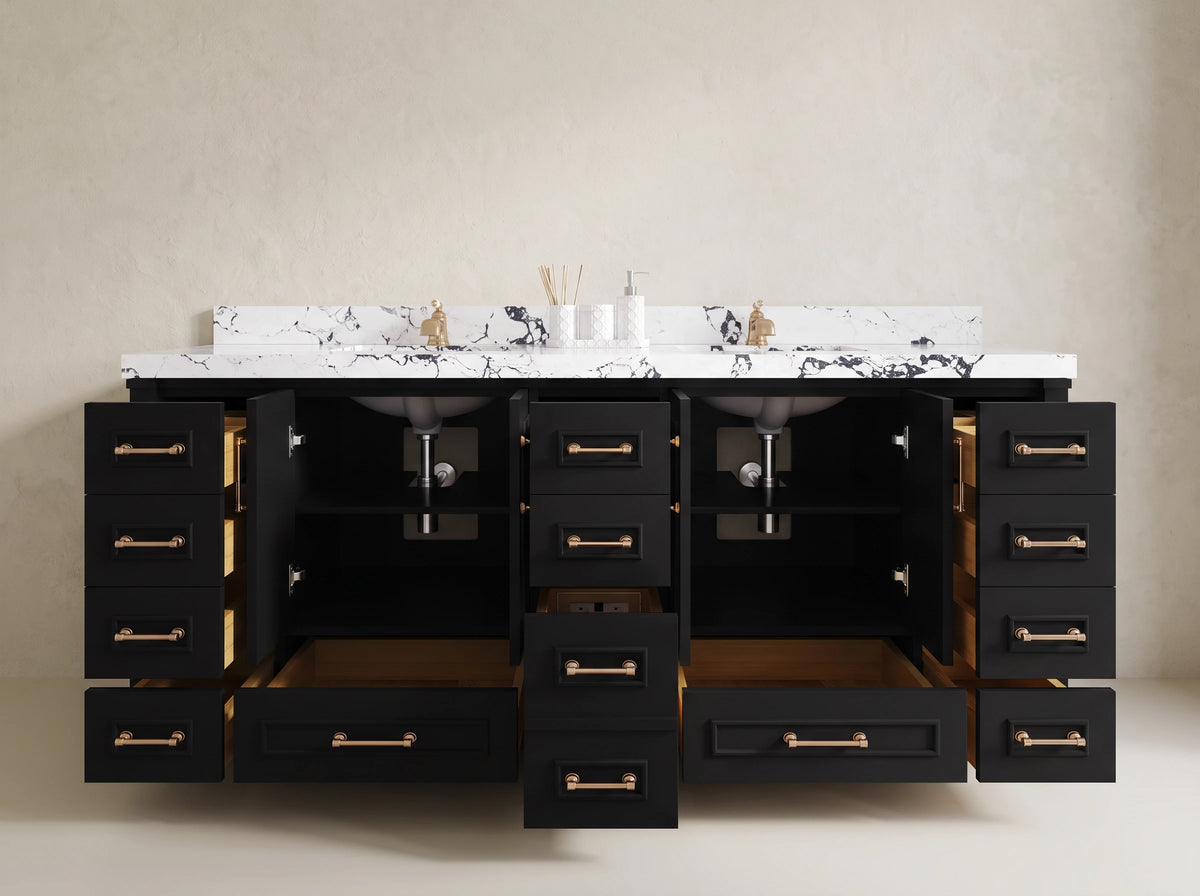 Aberdeen 80 in. W x 22 in. D Double Sink Bathroom Vanity