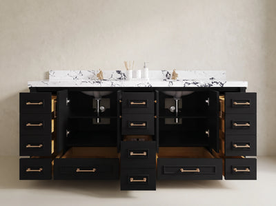 Aberdeen 80 in. W x 22 in. D Double Sink Bathroom Vanity