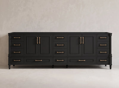 Aberdeen 96 in W x 22 in D Free Standing Double Sink Bathroom Vanity