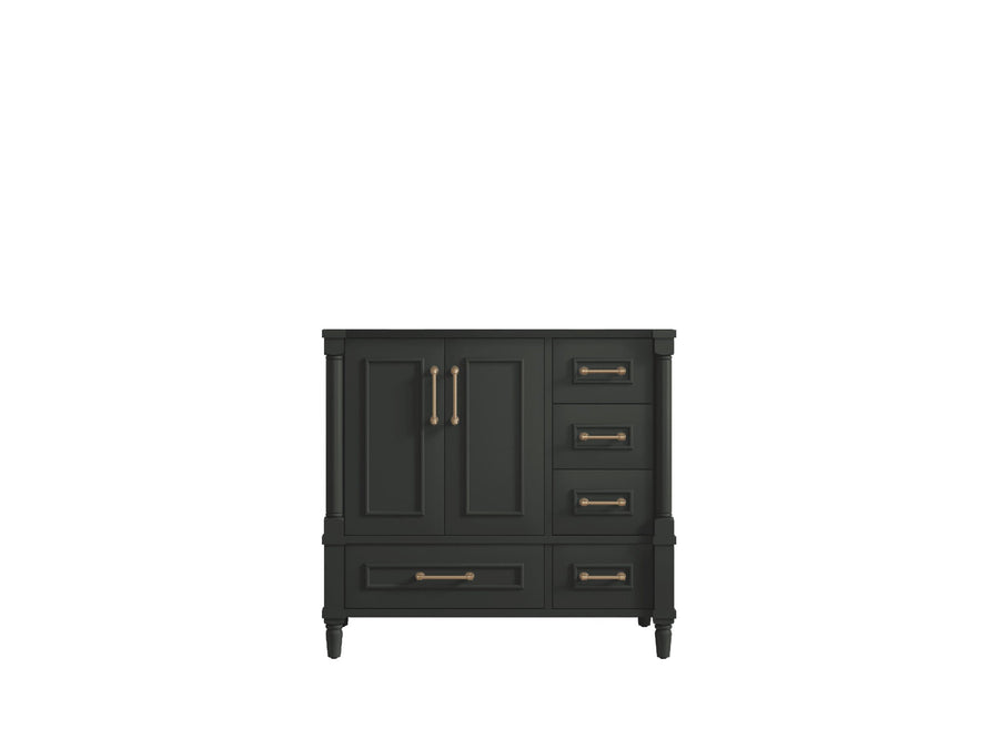 Aberdeen 36 in. W x 22 in. D Left Offset Sink Vanity Cabinet