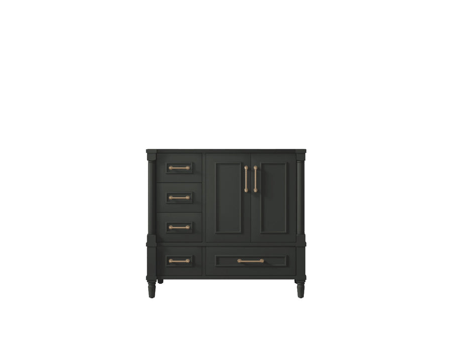 Aberdeen 36 in. W x 22 in. D Right Offset Sink Vanity Cabinet