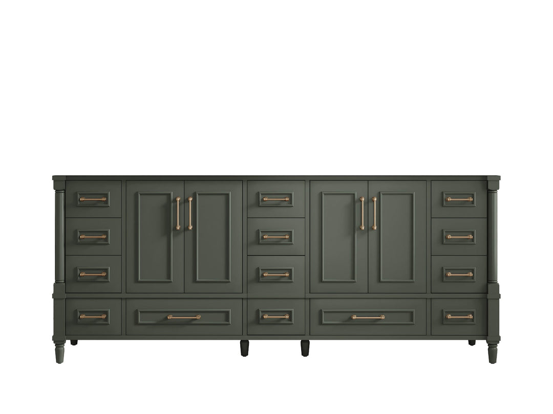 Aberdeen 80 in. W x 22 in. D Double Sink Bathroom Vanity in Pewter Green with countertop - Cabinet Only