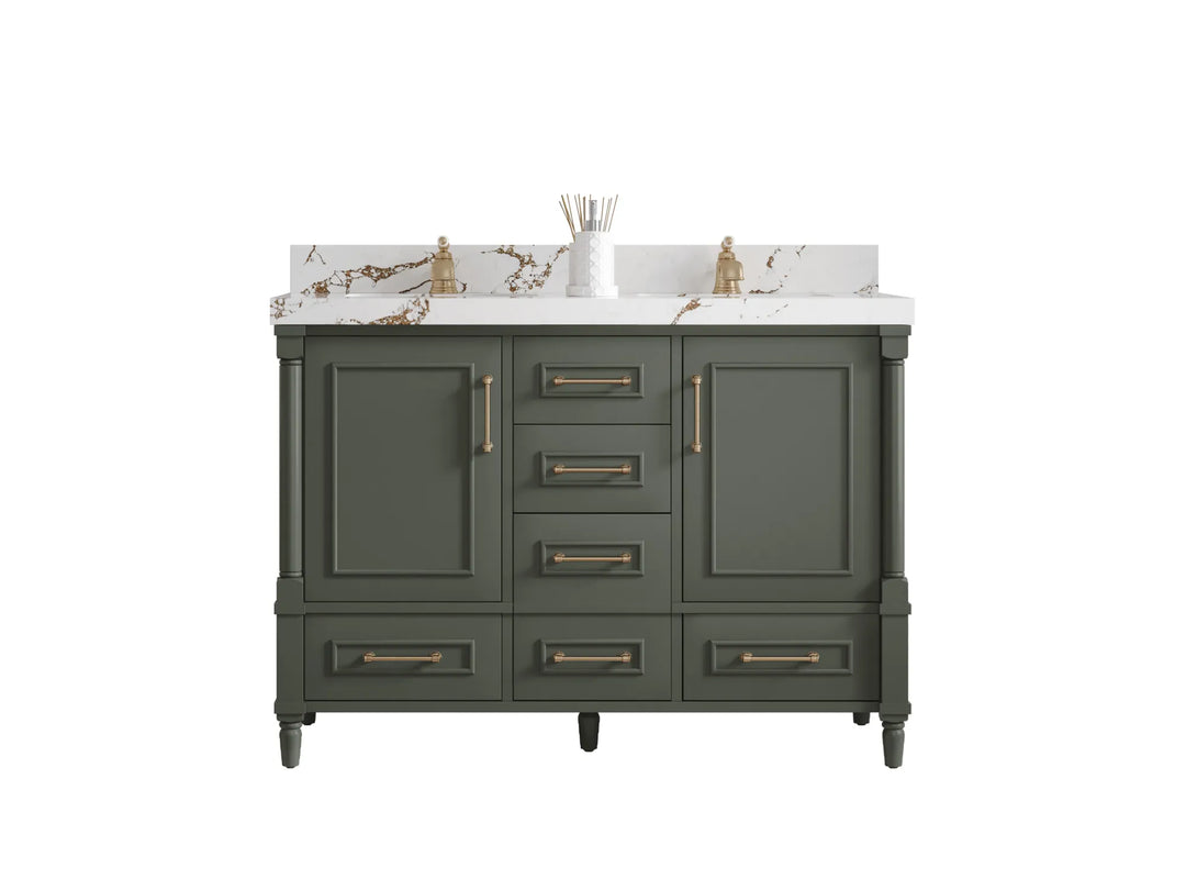 Aberdeen 48 in. W x 22 in. D Double Sink Bathroom Vanity | 
              
                Pewter Green
                
                  
             - ABD-CAB-PGN-47D - photo №1