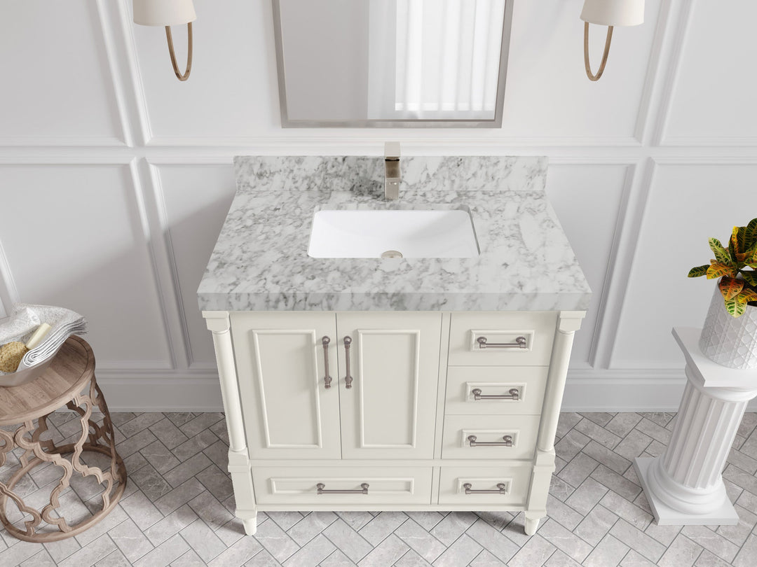 Aberdeen 36 in. W x 22 in. D Center Sink Bathroom Vanity