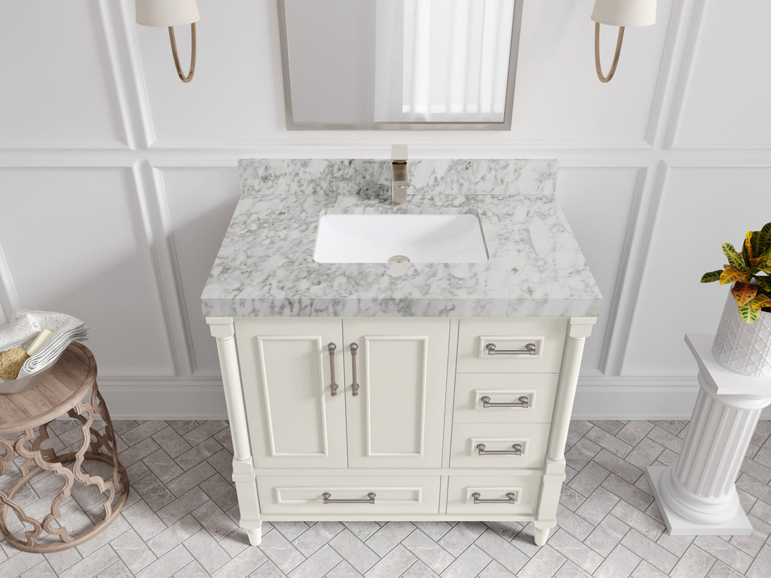 Aberdeen 36 in. W x 22 in. D Center Sink Bathroom Vanity