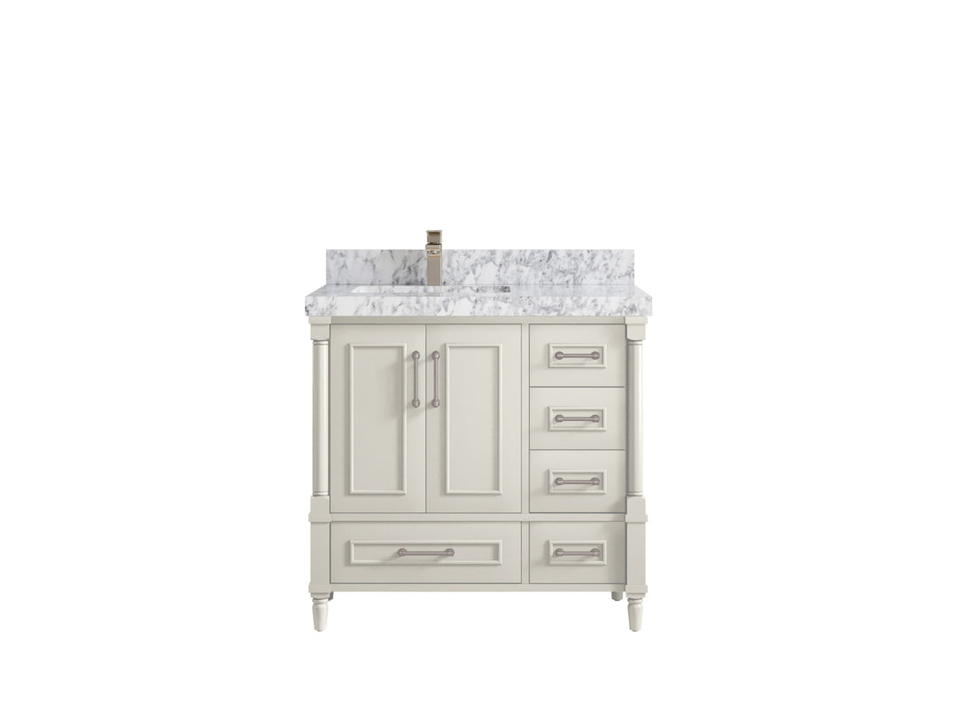 Aberdeen 36 in. W x 22 in. D Left Offset Sink Bathroom Vanity