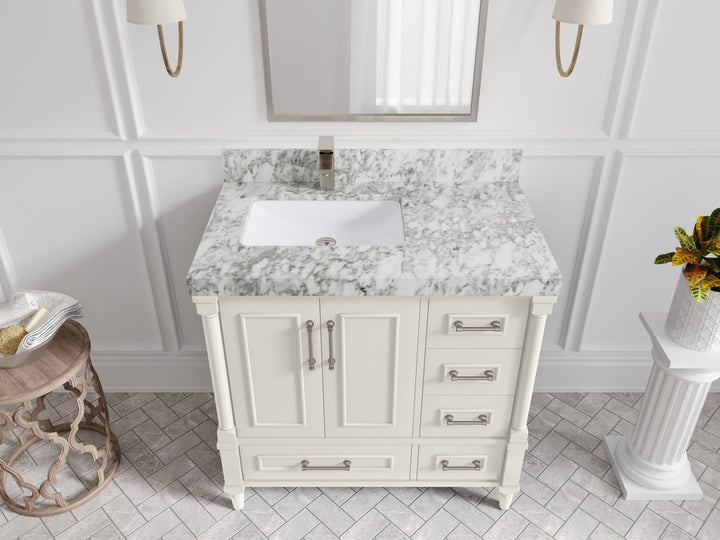 Aberdeen 36 in. W x 22 in. D Left Offset Sink Bathroom Vanity - photo 17