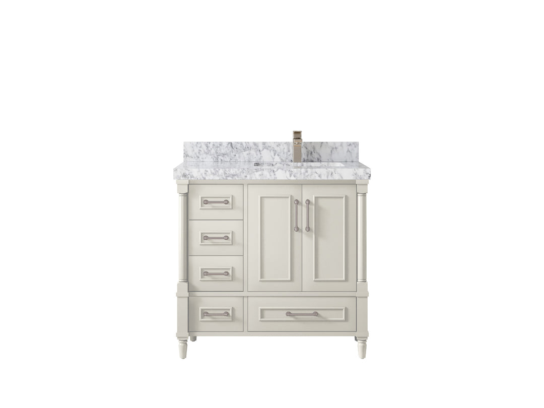 Aberdeen 36 in. W x 22 in. D Right Offset Sink Bathroom Vanity