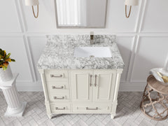 Aberdeen 36 in. W x 22 in. D Right Offset Sink Bathroom Vanity - photo 17