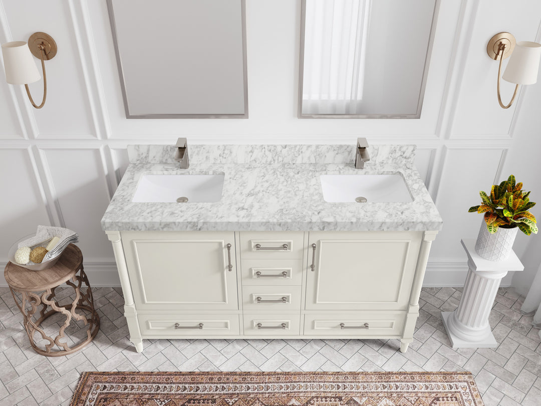 Aberdeen 60 in. W x 22 in. D Double Sink Bathroom Vanity