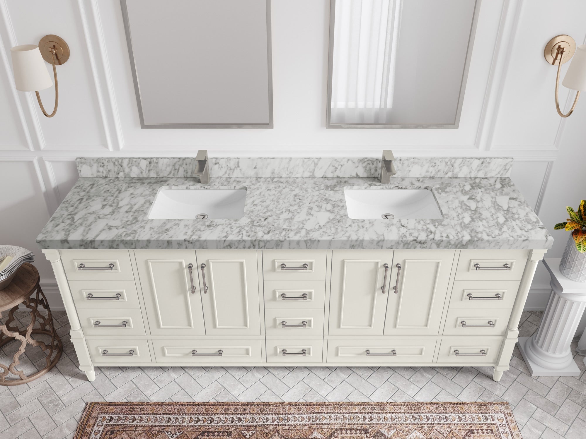 Aberdeen 84 in. W x 22 in. D Double Sink Bathroom Vanity