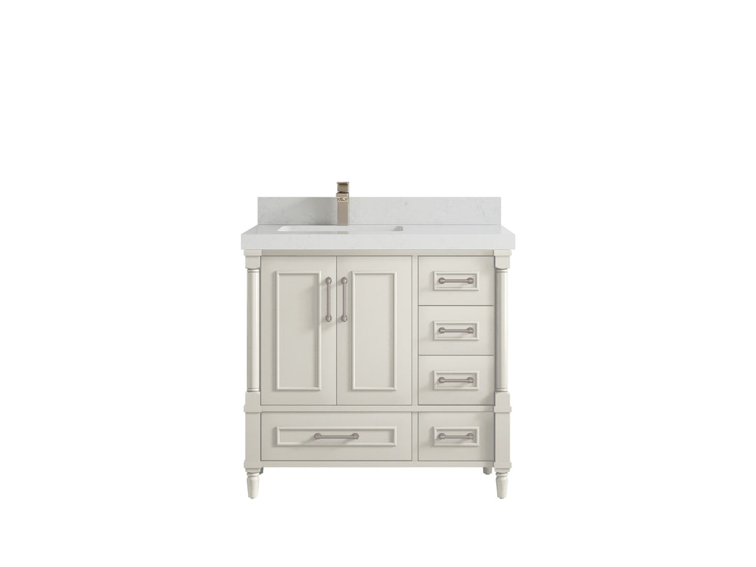 Aberdeen 36 in. W x 22 in. D Left Offset Sink Bathroom Vanity