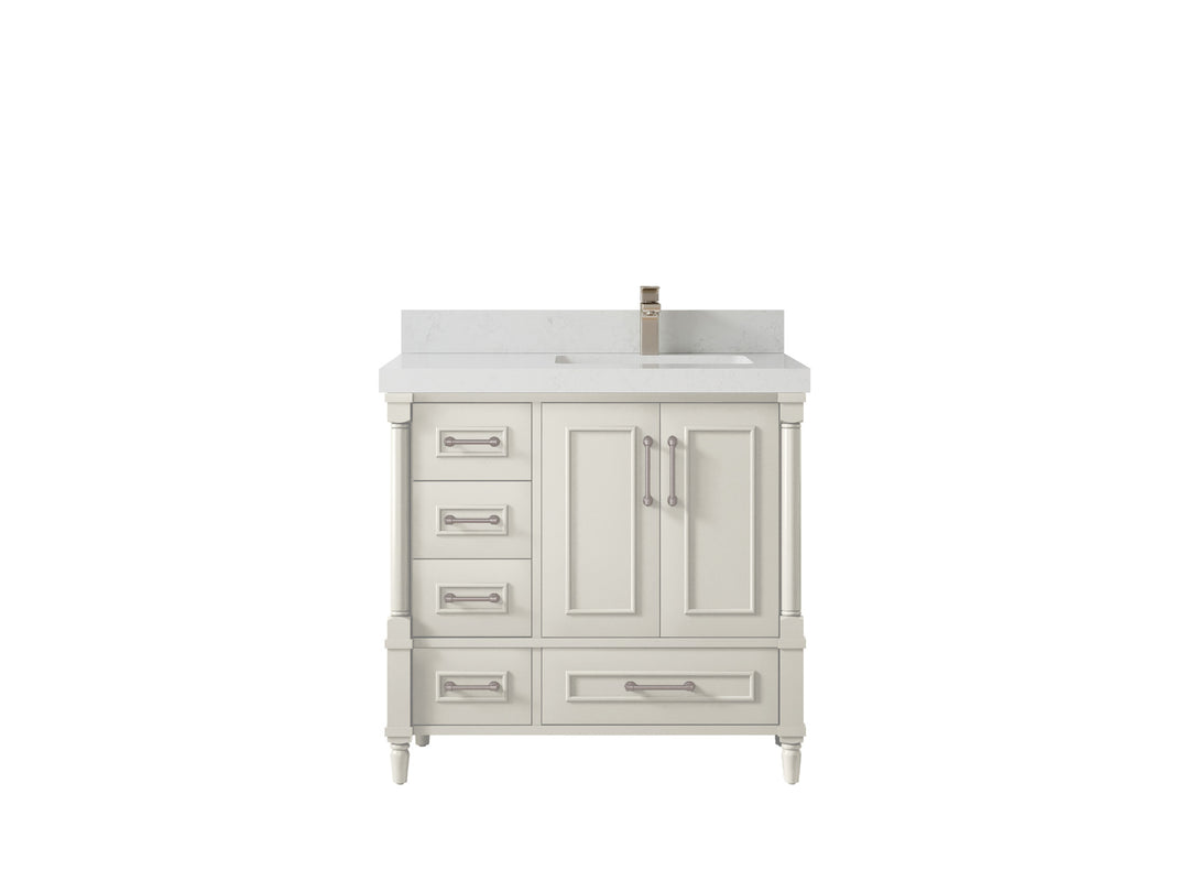 Aberdeen 36 in. W x 22 in. D Right Offset Sink Bathroom Vanity