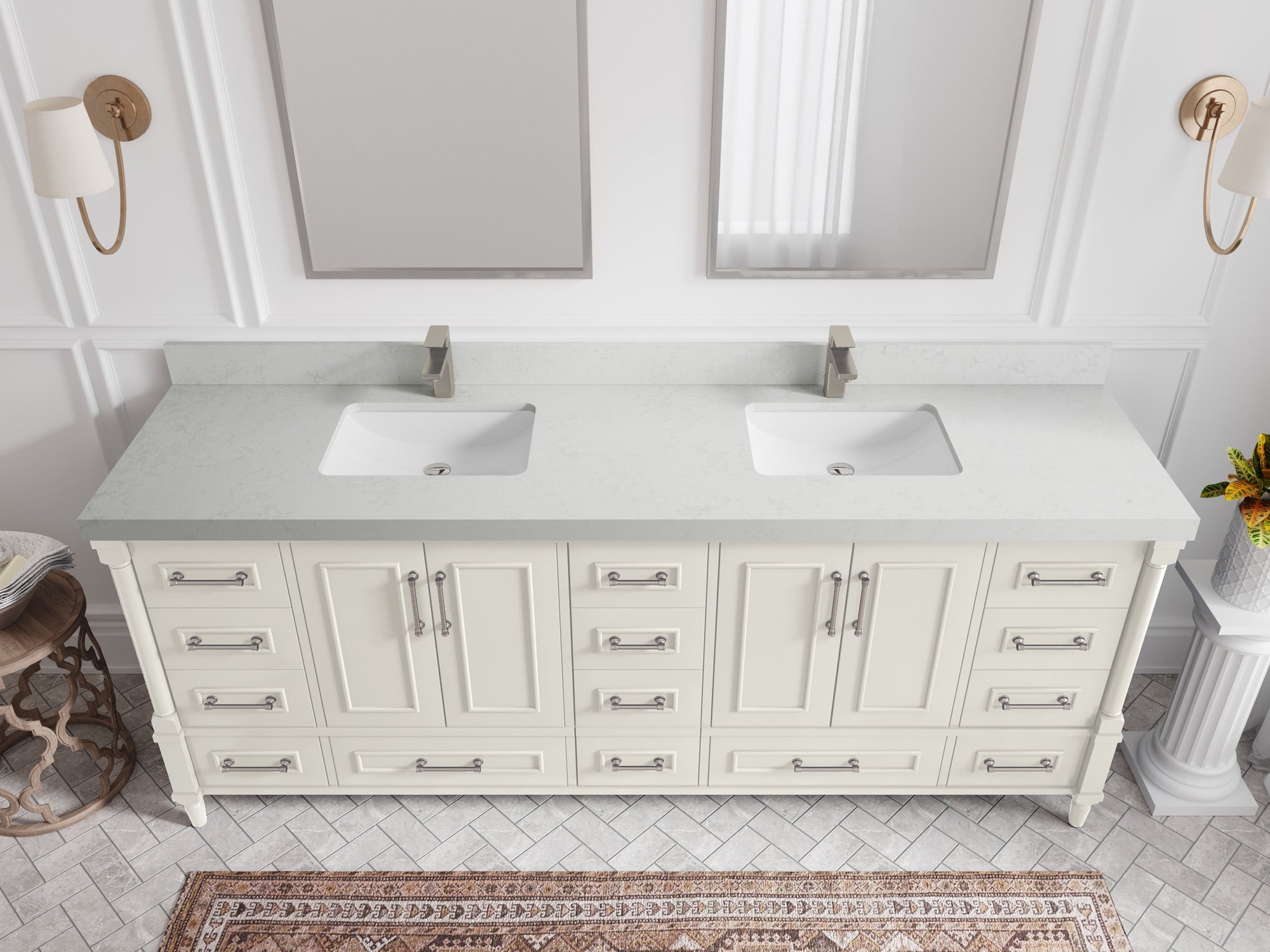 Aberdeen 84 in. W x 22 in. D Double Sink Bathroom Vanity