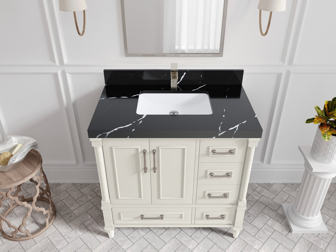 Aberdeen 36 in. W x 22 in. D Center Sink Bathroom Vanity