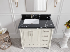 Aberdeen 36 in. W x 22 in. D Left Offset Sink Bathroom Vanity - photo 7