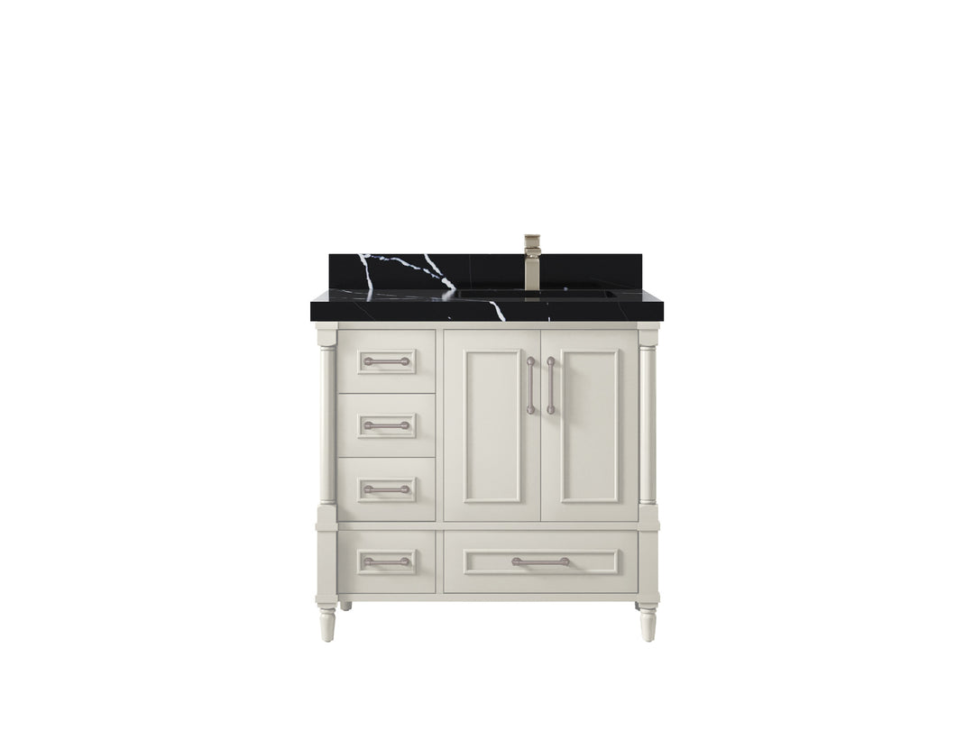 Aberdeen 36 in. W x 22 in. D Right Offset Sink Bathroom Vanity