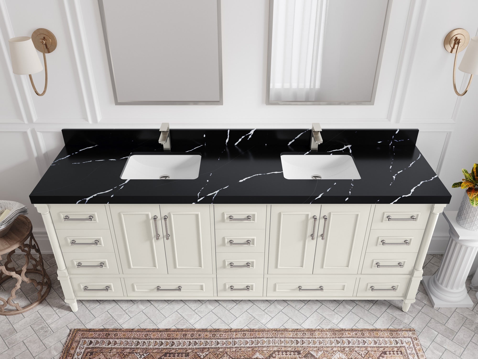 Aberdeen 84 in. W x 22 in. D Double Sink Bathroom Vanity