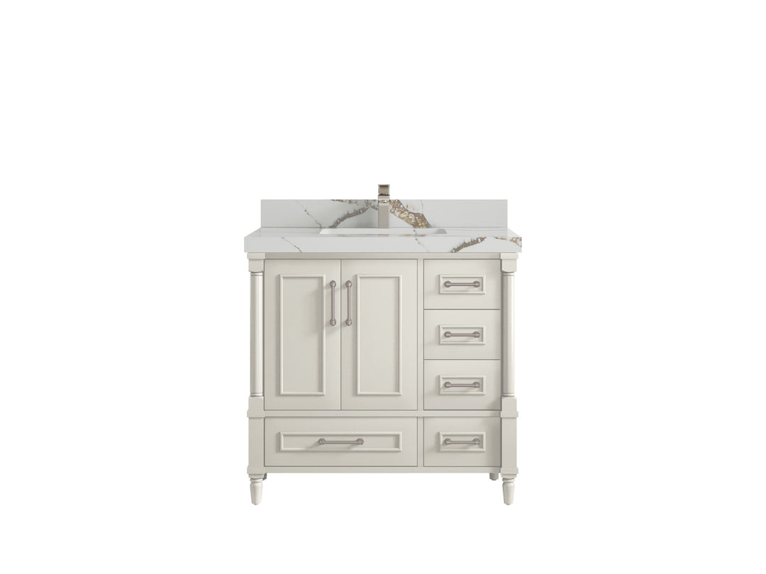 Aberdeen 36 in. W x 22 in. D Center Sink Bathroom Vanity