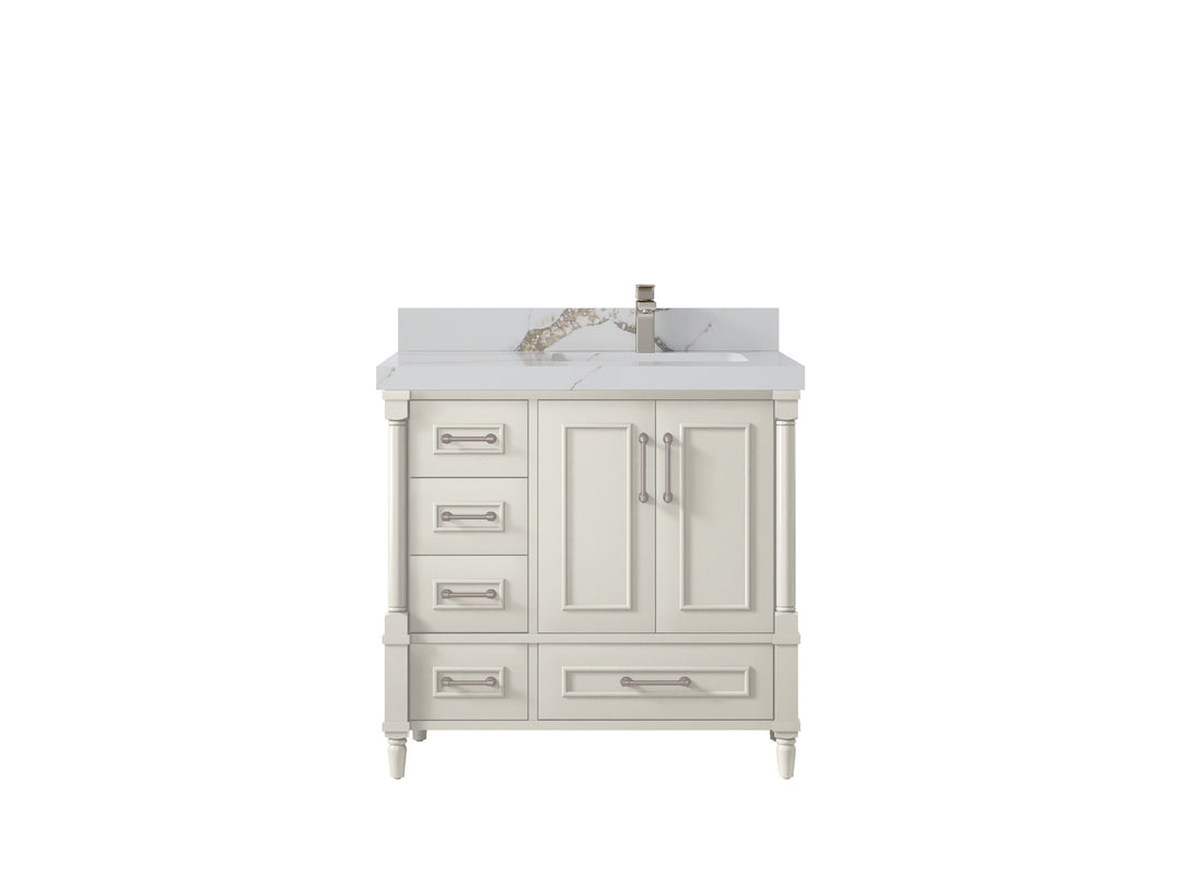 Aberdeen 36 in. W x 22 in. D Right Offset Sink Bathroom Vanity