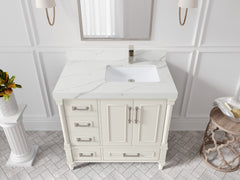 Aberdeen 36 in. W x 22 in. D Right Offset Sink Bathroom Vanity - photo 9