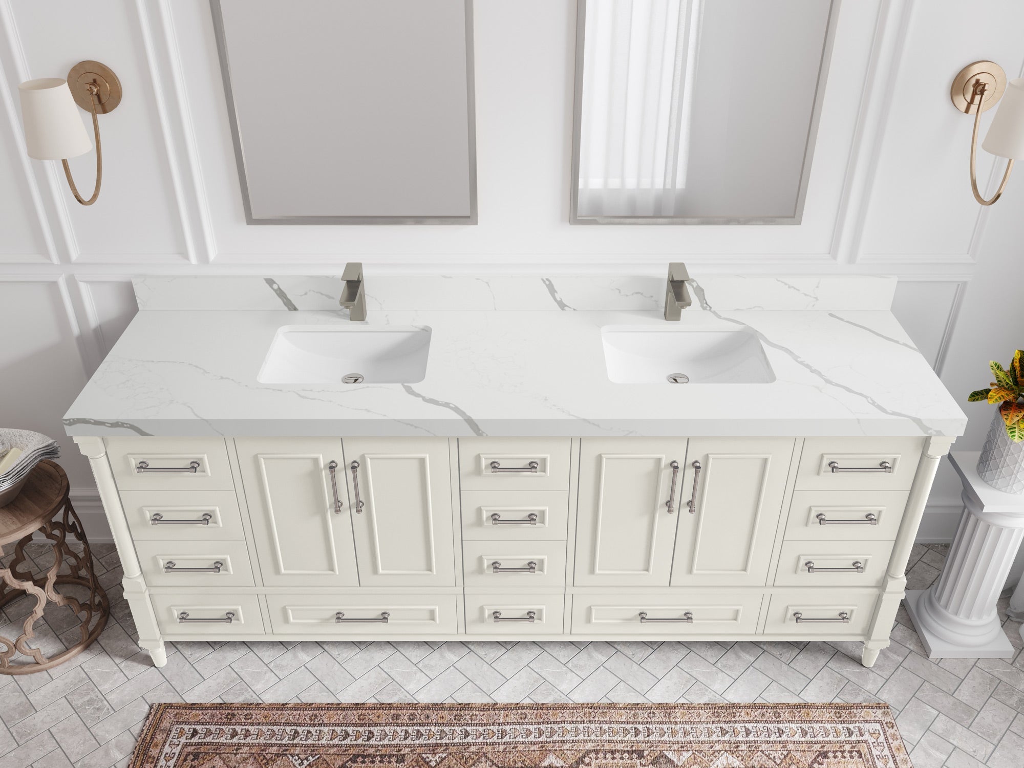 Aberdeen 84 in. W x 22 in. D Double Sink Bathroom Vanity