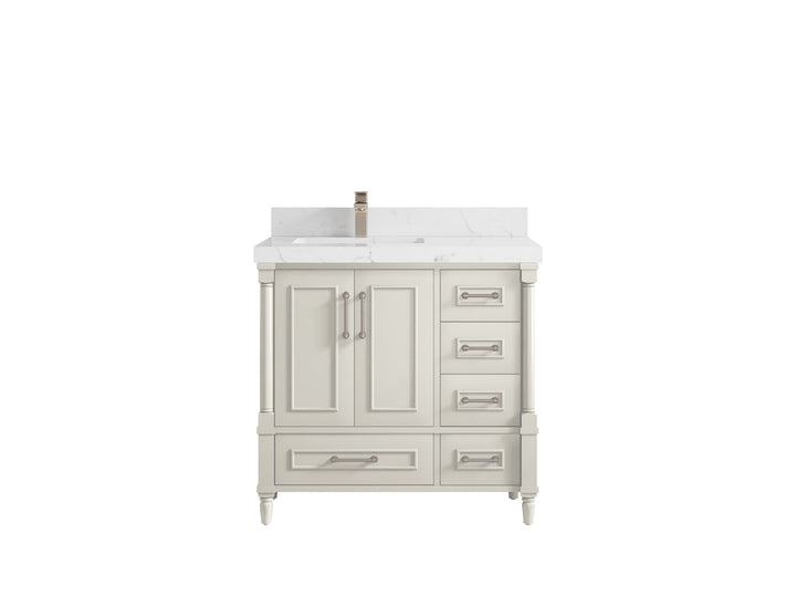 Aberdeen 36 in. W x 22 in. D Left Offset Sink Bathroom Vanity - photo 14