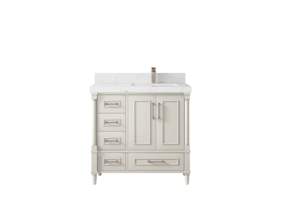 Aberdeen 36 in. W x 22 in. D Right Offset Sink Bathroom Vanity