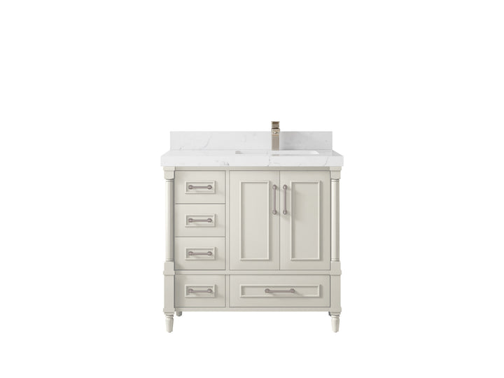 Aberdeen 36 in. W x 22 in. D Right Offset Sink Bathroom Vanity - photo 14
