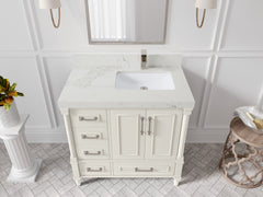 Aberdeen 36 in. W x 22 in. D Right Offset Sink Bathroom Vanity - photo 13
