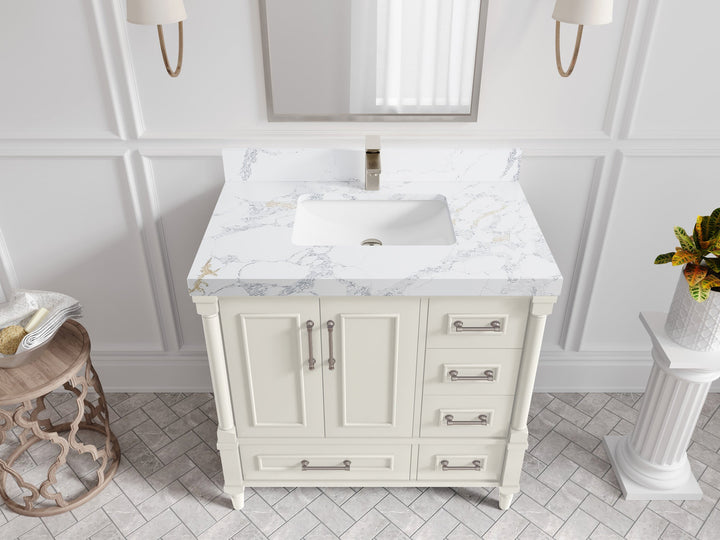 Aberdeen 36 in. W x 22 in. D Center Sink Bathroom Vanity - photo 8