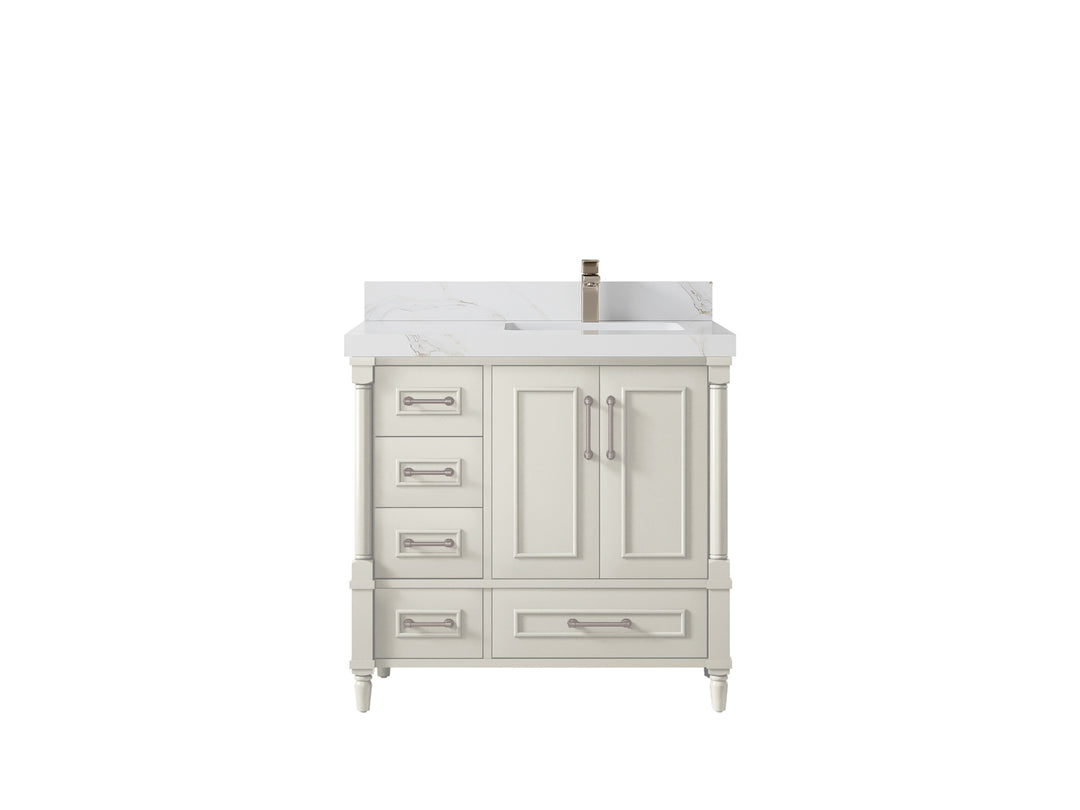 Aberdeen 36 in. W x 22 in. D Right Offset Sink Bathroom Vanity