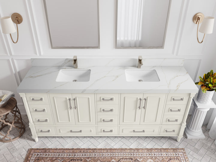 Aberdeen 80 in. W x 22 in. D Double Sink Bathroom Vanity - photo 13