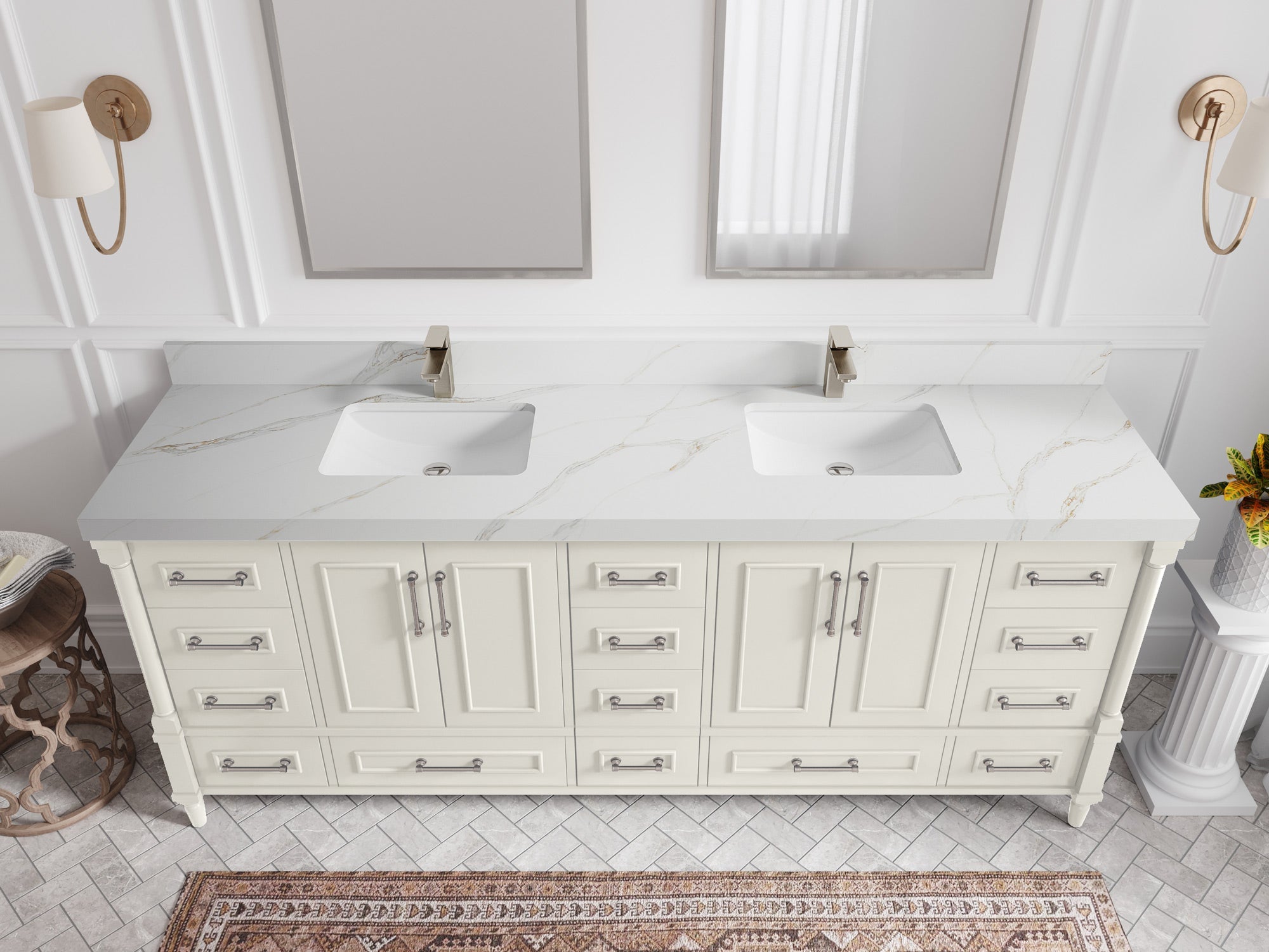 Aberdeen 84 in. W x 22 in. D Double Sink Bathroom Vanity