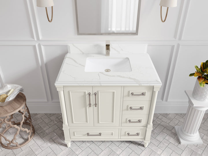 Aberdeen 36 in. W x 22 in. D Center Sink Bathroom Vanity - photo 22