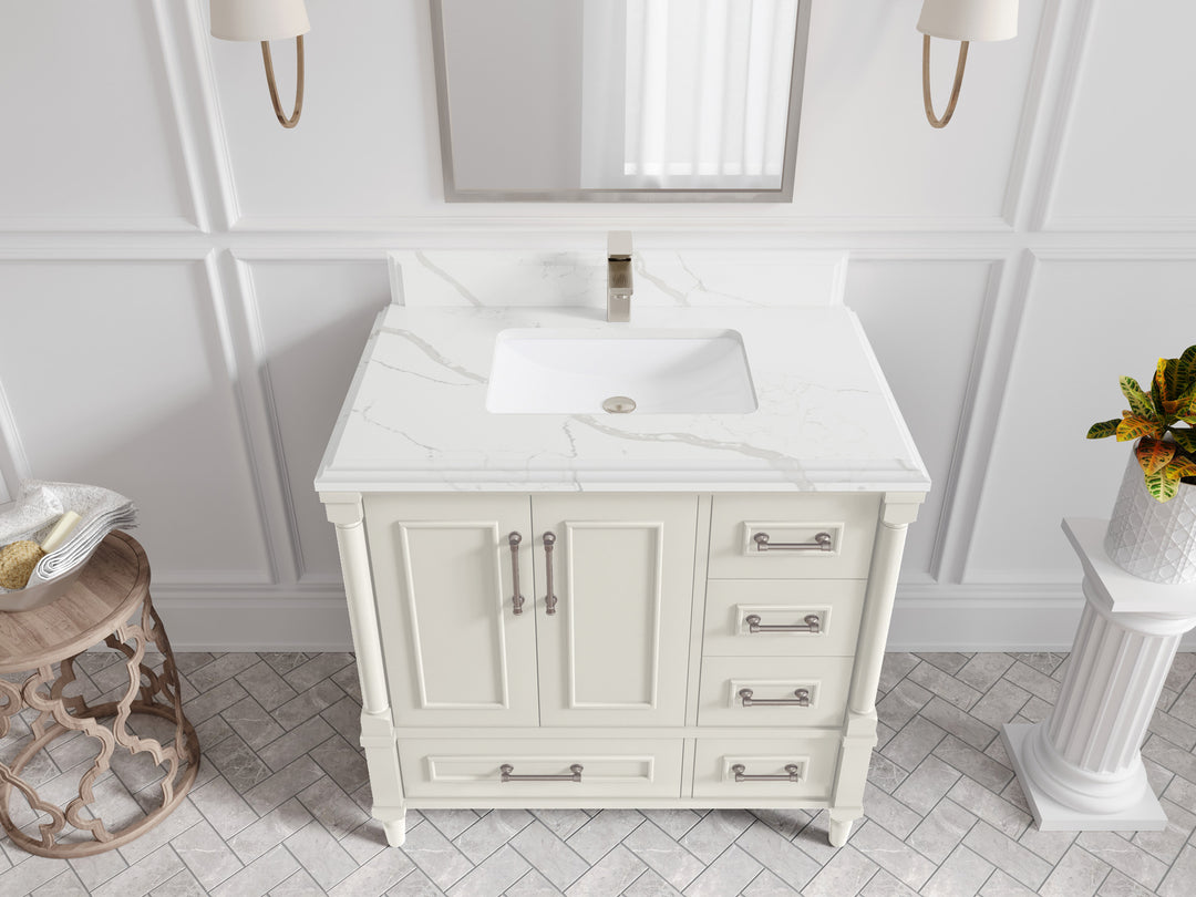 Aberdeen 36 in. W x 22 in. D Center Sink Bathroom Vanity