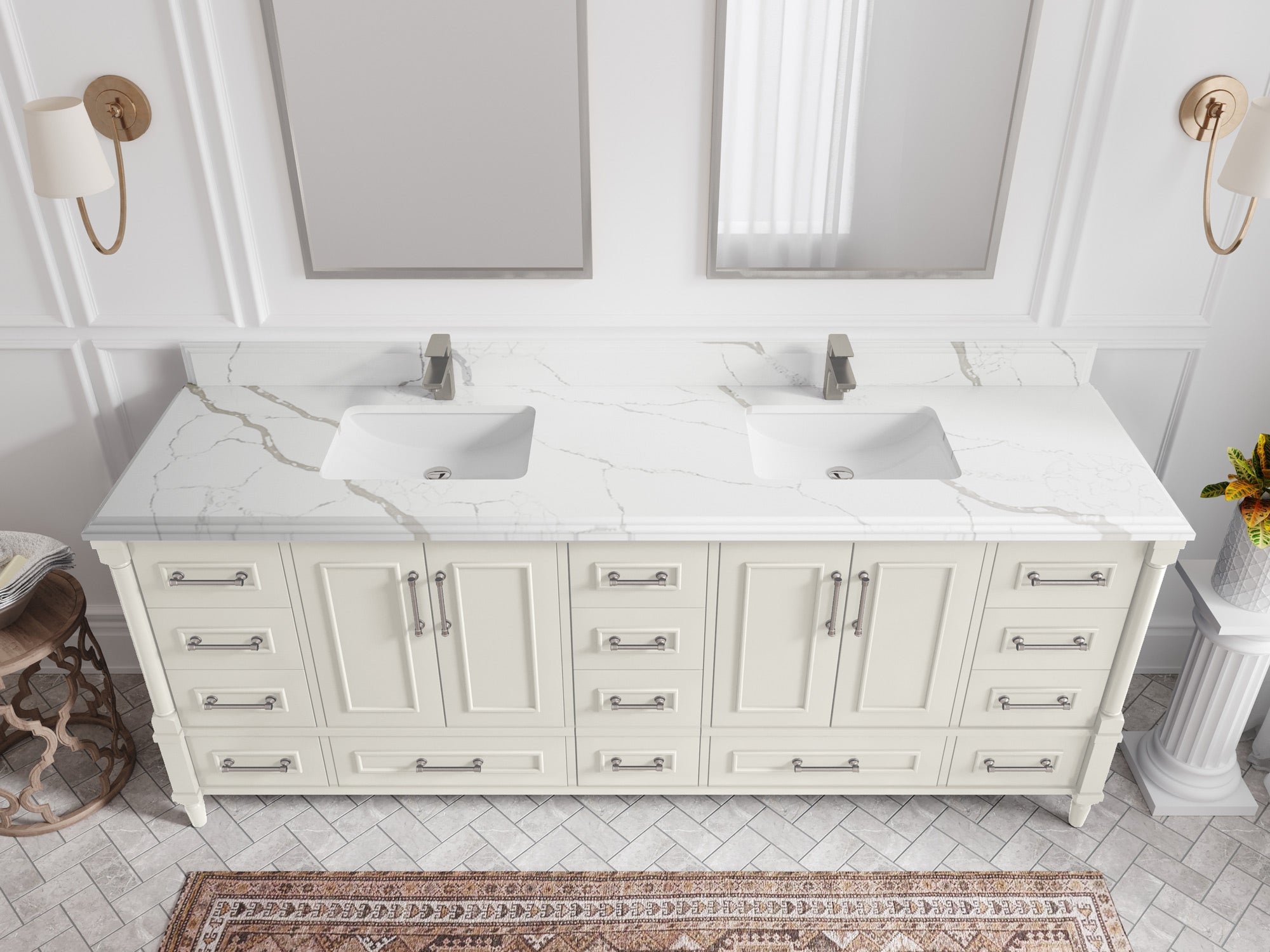 Aberdeen 84 in. W x 22 in. D Double Sink Bathroom Vanity