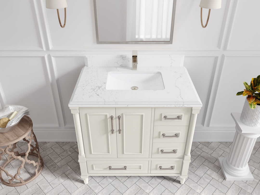 Aberdeen 36 in. W x 22 in. D Center Sink Bathroom Vanity