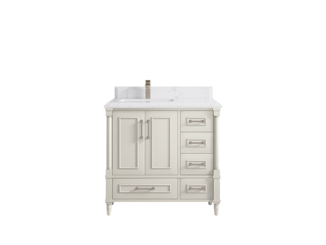 Aberdeen 36 in. W x 22 in. D Left Offset Sink Bathroom Vanity