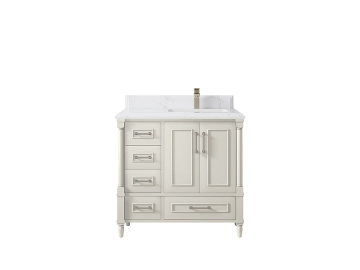 Aberdeen 36 in. W x 22 in. D Right Offset Sink Bathroom Vanity - photo 24